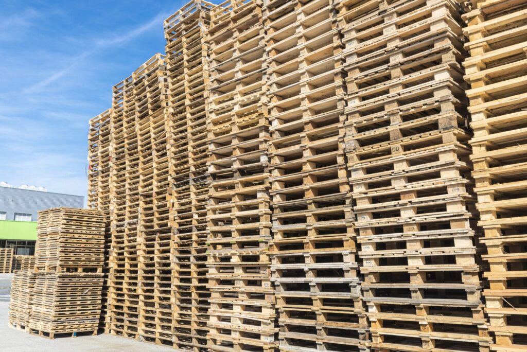 Heap of wooden Pallets
